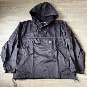 Vintage MacGear Anorak Jacket Large Black Nylon Pullover Rave 90s‎ Y2K Skater